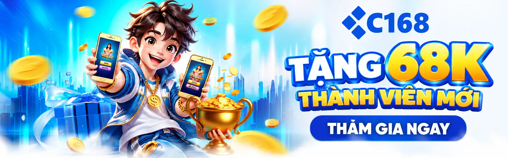 c168 tặng 68k banner
